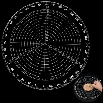 2 шт 300 мм 12-дюймовый Круглый Центроискатель Компас Прозрачный Акриловый инструмент для компаса для рисования кругов Центроискатель