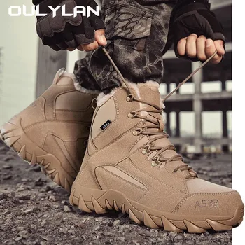 2024 Военные армейские ботинки для мужчин и женщин, тактические ботинки, зимние теплые походные зимние ботинки, модные армейские кроссовки для пешего туризма в пустыне
