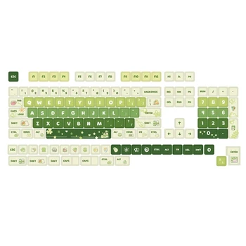 XDA PBT Keycaps для механической клавиатуры 133 клавиши Keycap DyeSub светло-зеленый