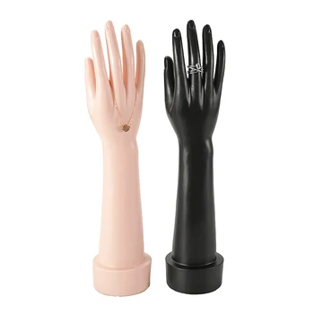 Женский Бесшовный манекен для правой руки с толстой основой из ПВХ-пластика 38 см, Женские перчатки, браслет, Реквизит для показа ювелирных изделий