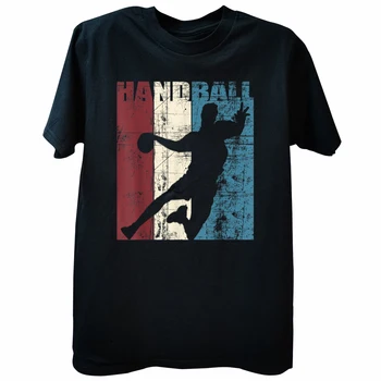 Забавные винтажные футболки для гандболистов, хлопковая уличная одежда с графическим рисунком, подарки на день рождения, футболка в летнем стиле, мужская одежда