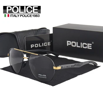 Италия 1983 г., полицейские солнцезащитные очки с поляризацией Pilot для мужчин, солнцезащитные очки для женщин за рулем с защитой от UV 400 Pilot P8636