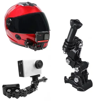 Крепление для Мотоциклетного Шлема Изогнутый Клейкий Кронштейн для Экшн-Камеры Yi 4K GoPro Max Hero 9 8 7 6 5 SJCAM Insta360 One R H9 Аксессуары