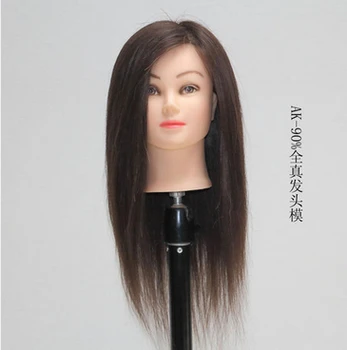Новое поступление Женская тренировочная головка для настоящих волос для парикмахерских тренировок Модель Головы Сделано В Китае