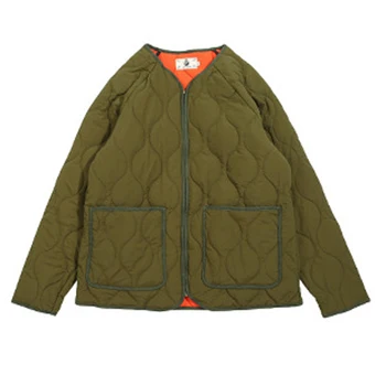 Однотонное пальто Мужская винтажная хлопчатобумажная заколка С большим карманом, теплый удобный топ для пары, повседневная Свободная модная уличная куртка без воротника