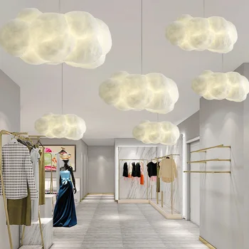 Подвесные светильники Nordic LED Cotton White Cloud, современное искусство, коммерческие подвесные светильники, Креативный декоративный светильник для детской спальни