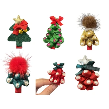 Рождественская елка, заколка для волос, взрослая подростковая челка, собранная в хвост, декоративная заколка для волос, Прямая доставка