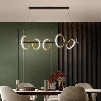 Современная потолочная люстра ресторана LEDNordic промышленные подвесные светильники Внутреннее освещение для обеденного стола гостиной Барная люстра